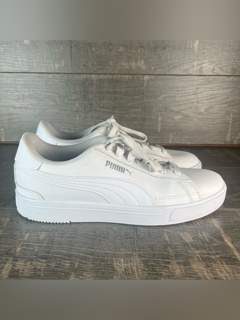 Puma White Low-Top Casual Sneakers